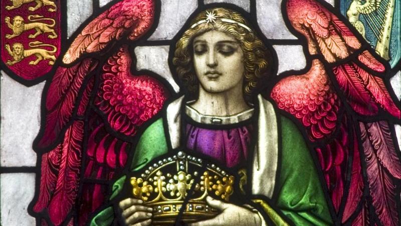 stained glass window angel