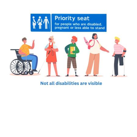 Row of people with different disabilities
